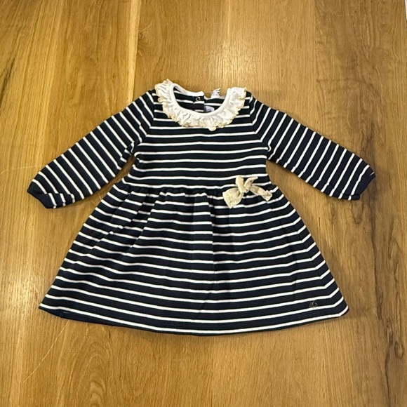 Baby Girls Petit Bateau Dress Carter’s Holiday Sleeper 24M Baby Outfit Bundle - Picture 2 of 14